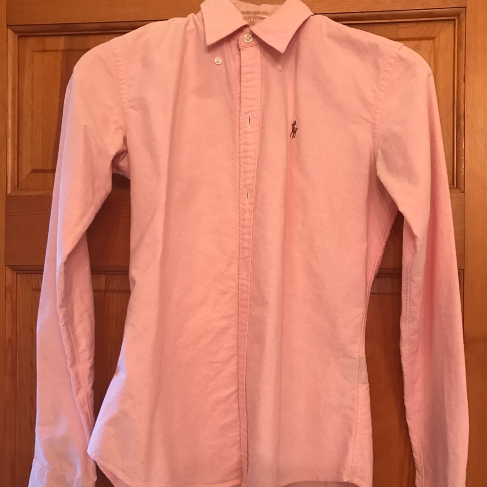 Ralph Lauren Slim Fit Oxford 0 Light Pink